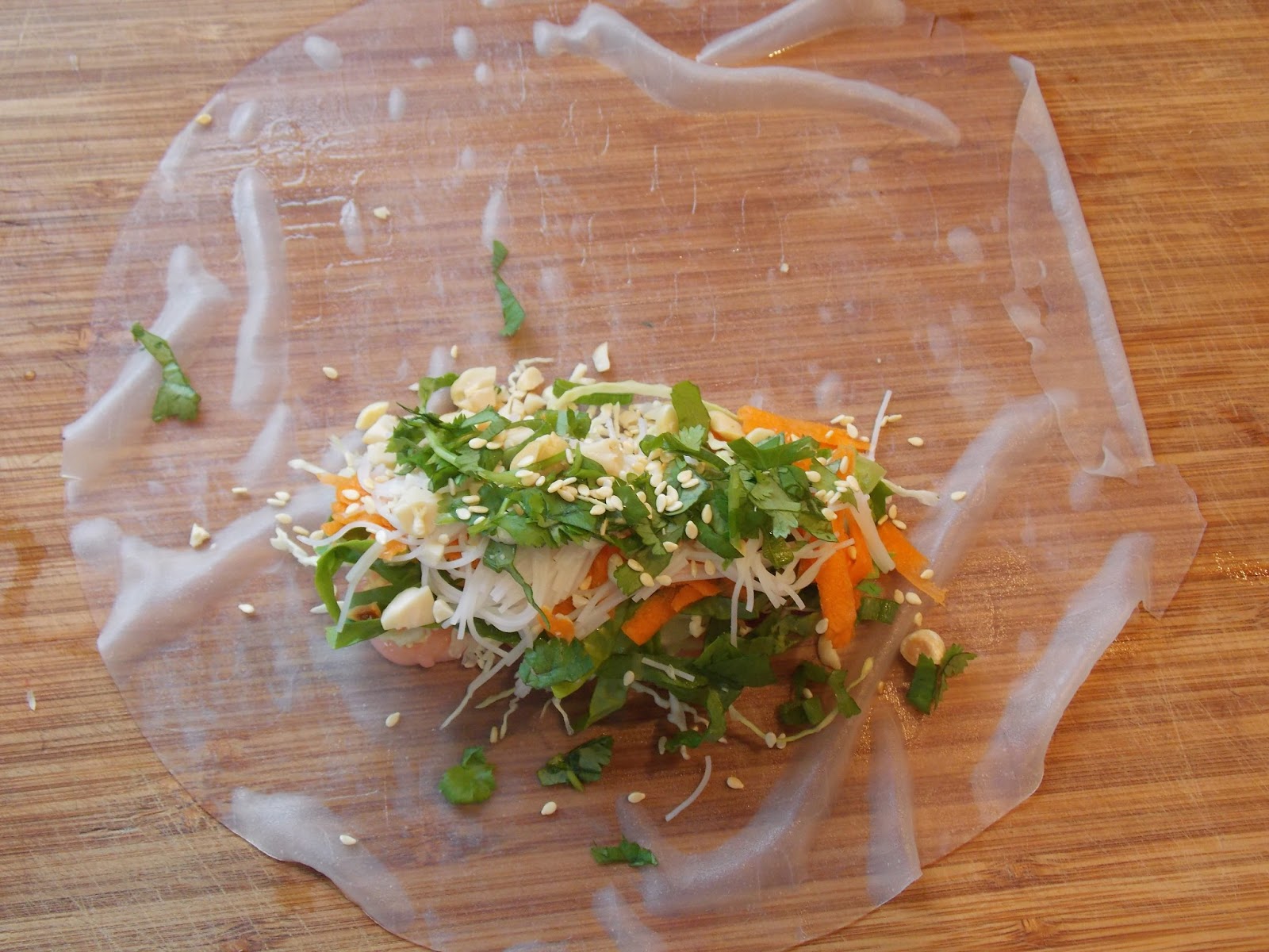 Sunset Chillies: Rice paper rolls with sweet chilli sauce
